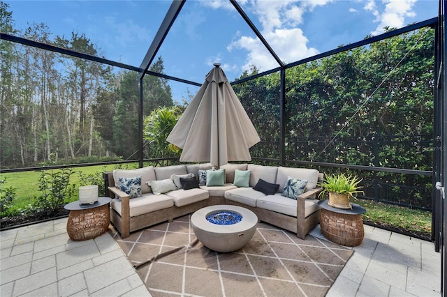 view of sunroom / solarium