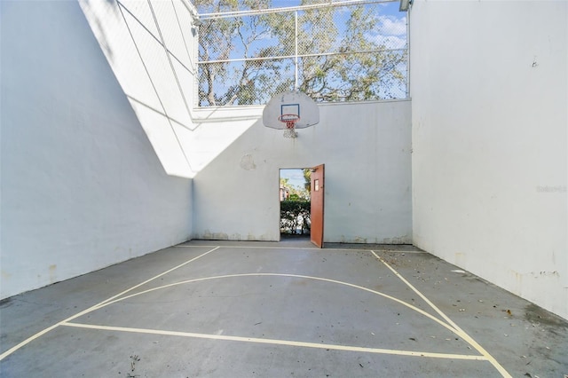 view of basketball court with community basketball court