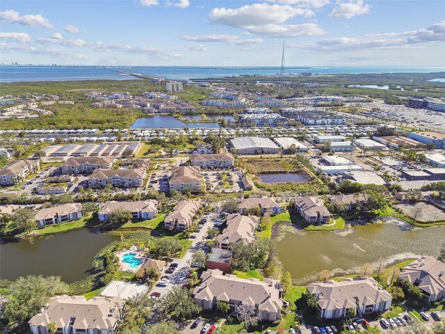 10263 Gandy Blvd N Unit 2014, Saint Petersburg, FL 33702 - bird's eye view with a residential view and a water view