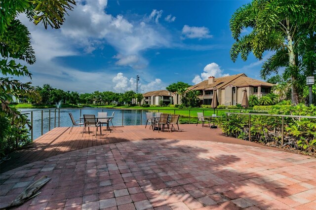 10263 Gandy Blvd N Unit 2014, Saint Petersburg, FL 33702 - view of pool featuring outdoor dining space and a water view