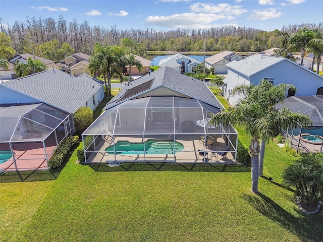 drone / aerial view featuring a residential view