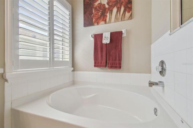 full bath featuring a garden tub