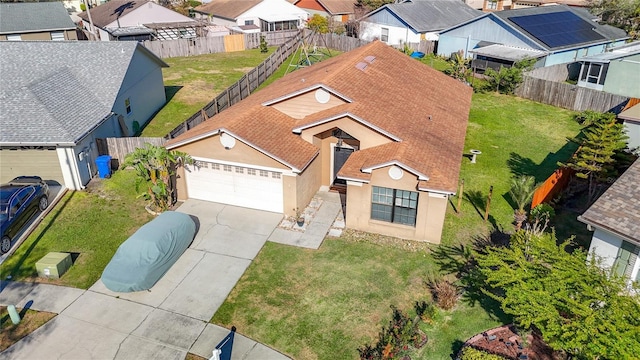 birds eye view of property featuring a residential view