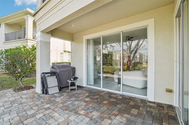 view of patio / terrace with area for grilling