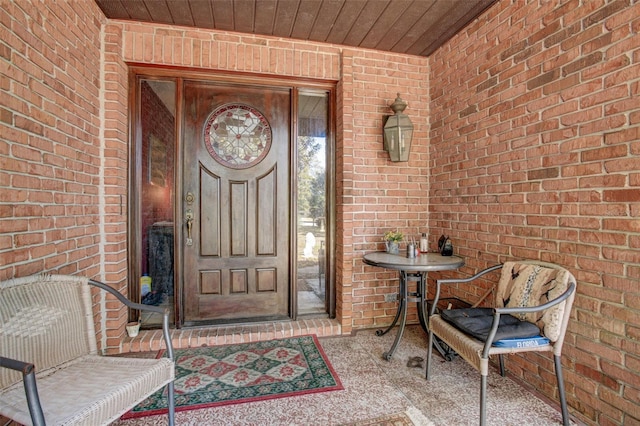 view of doorway to property