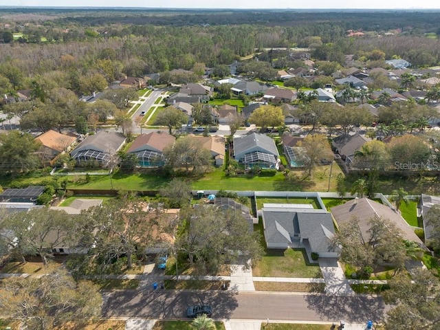 bird's eye view with a residential view