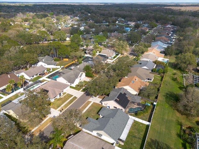 aerial view featuring a residential view