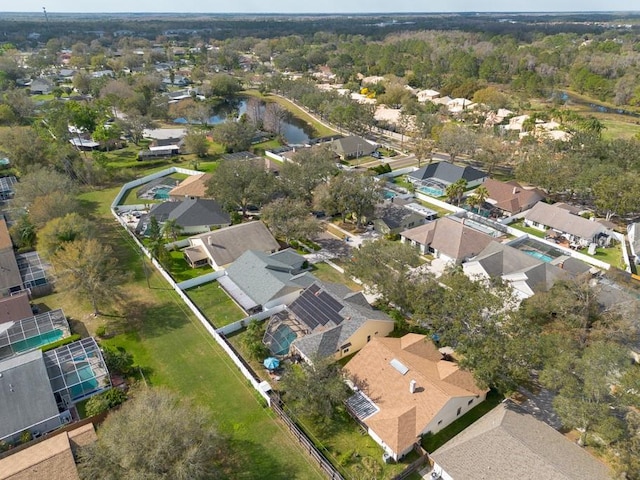 aerial view with a residential view