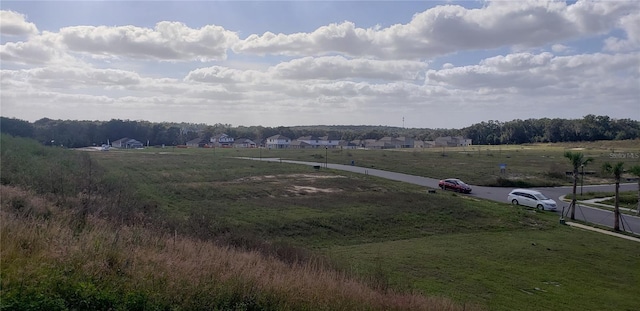 view of yard featuring a rural view