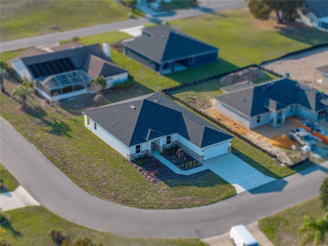 birds eye view of property featuring a residential view