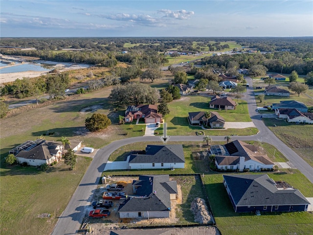 bird's eye view with a residential view