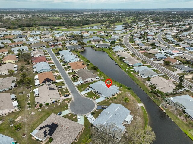 1805 Columbine Pl, Sun City Center, FL 33573 - birds eye view of property with a residential view and a water view