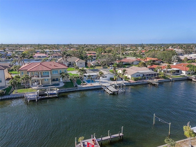 1984 Kansas Ave NE, Saint Petersburg, FL 33703 - birds eye view of property featuring a water view and a residential view