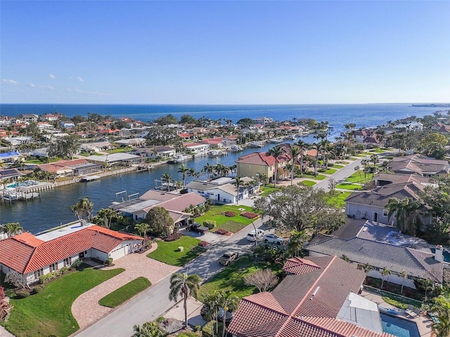 1984 Kansas Ave NE, Saint Petersburg, FL 33703 - birds eye view of property with a residential view and a water view
