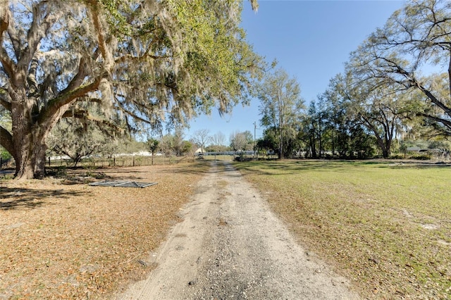 view of road featuring driveway