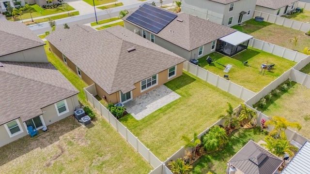 aerial view with a residential view