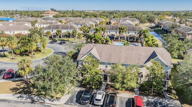 drone / aerial view with a residential view