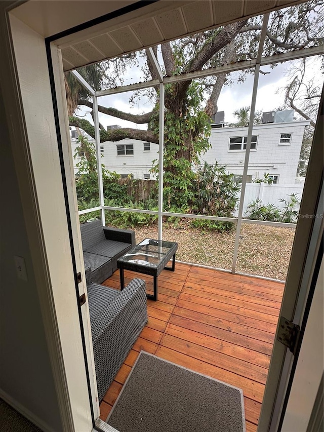 view of sunroom / solarium