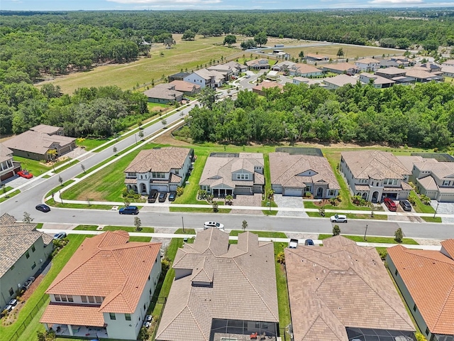 bird's eye view with a residential view