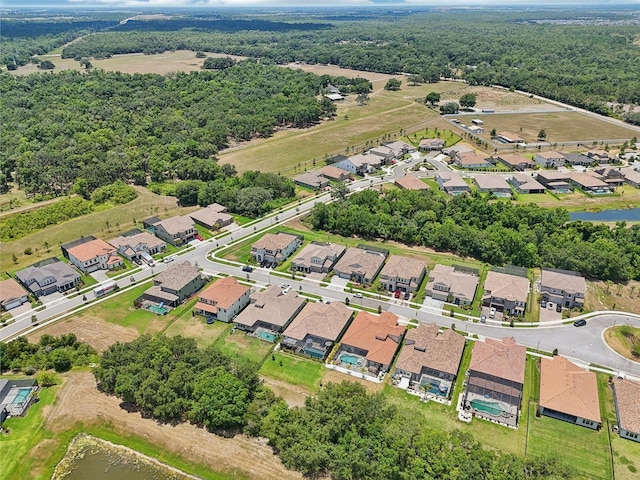 bird's eye view with a residential view