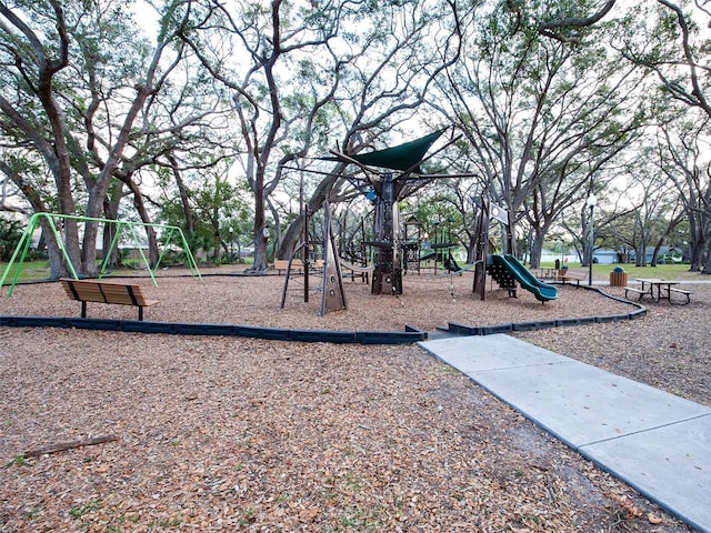 view of community jungle gym