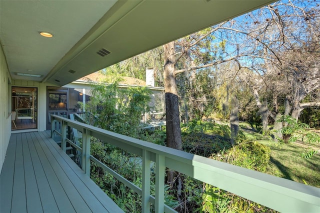 balcony with visible vents