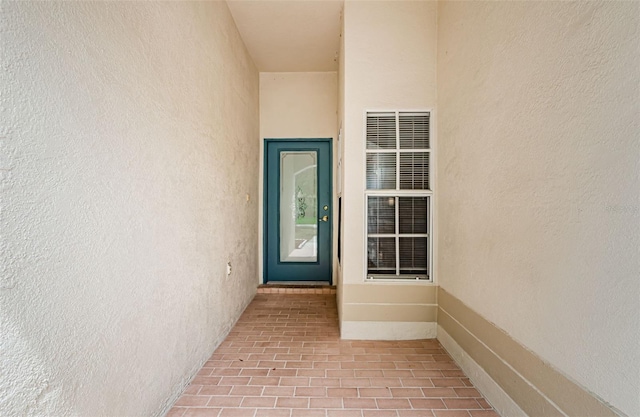 18186 Sandy Pointe Dr, Tampa, FL 33647 - doorway to property with stucco siding