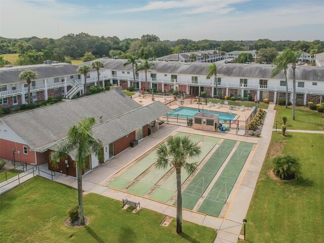 bird's eye view with a residential view