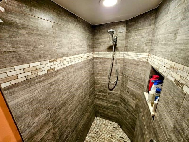 full bathroom with tiled shower