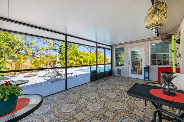 view of sunroom