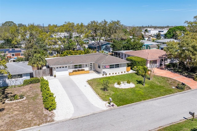 bird's eye view with a residential view