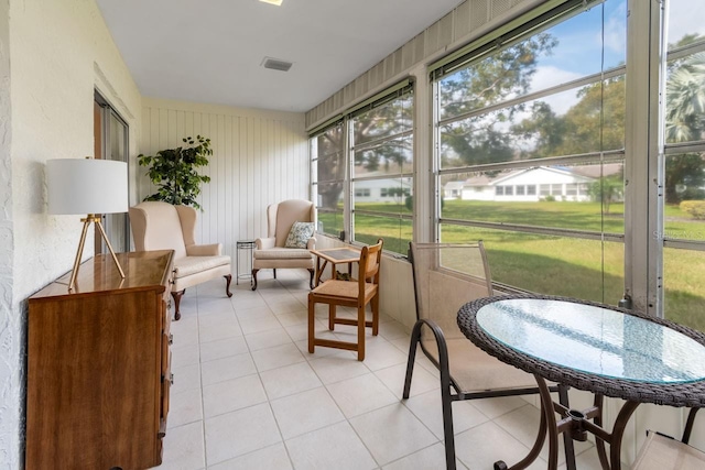 sunroom / solarium with visible vents