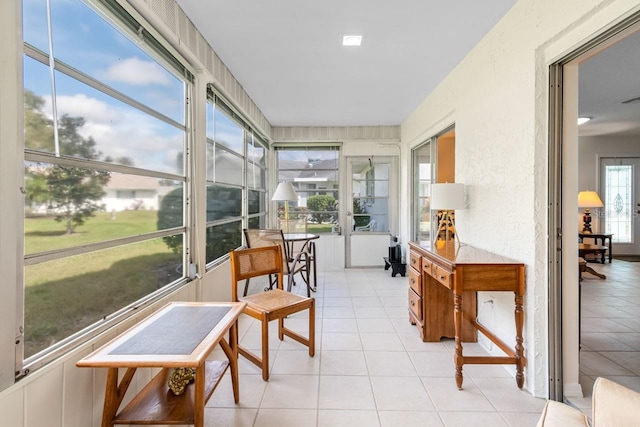 view of sunroom