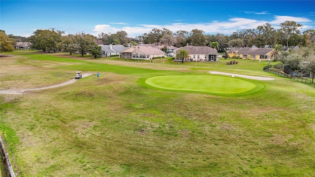 exterior space featuring a residential view and golf course view