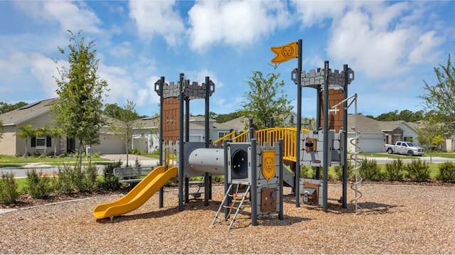 view of community jungle gym