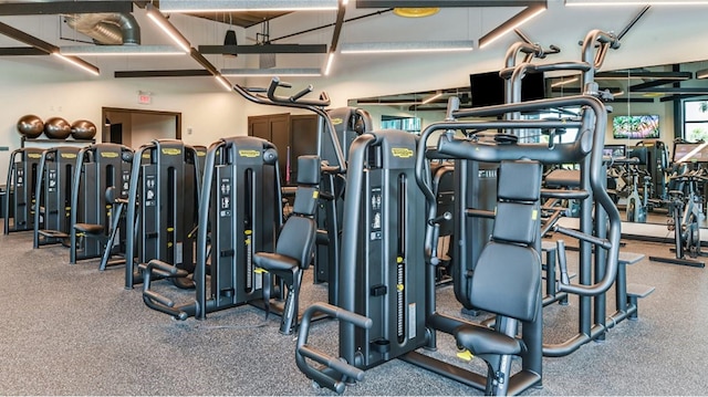 view of exercise room