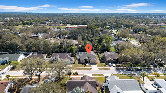 bird's eye view with a residential view