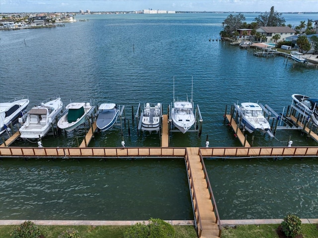 5301 Gulf Blvd Unit C202, St Pete Beach, FL 33706 - view of dock featuring a water view and boat lift