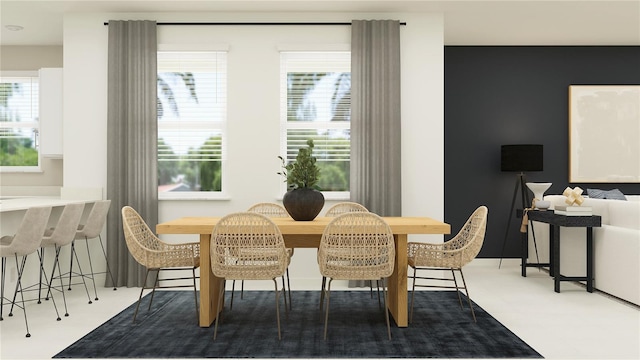 dining room with a healthy amount of sunlight