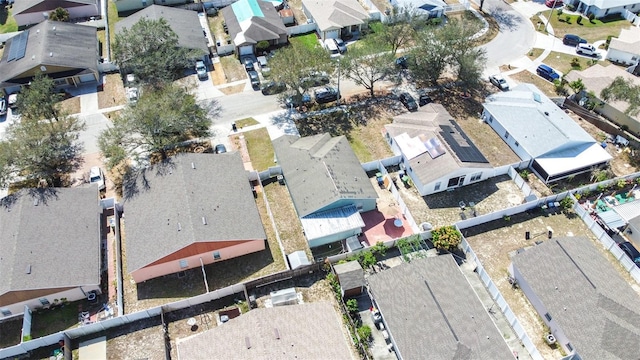 aerial view with a residential view