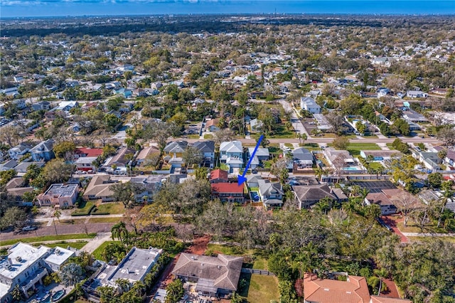 bird's eye view featuring a residential view