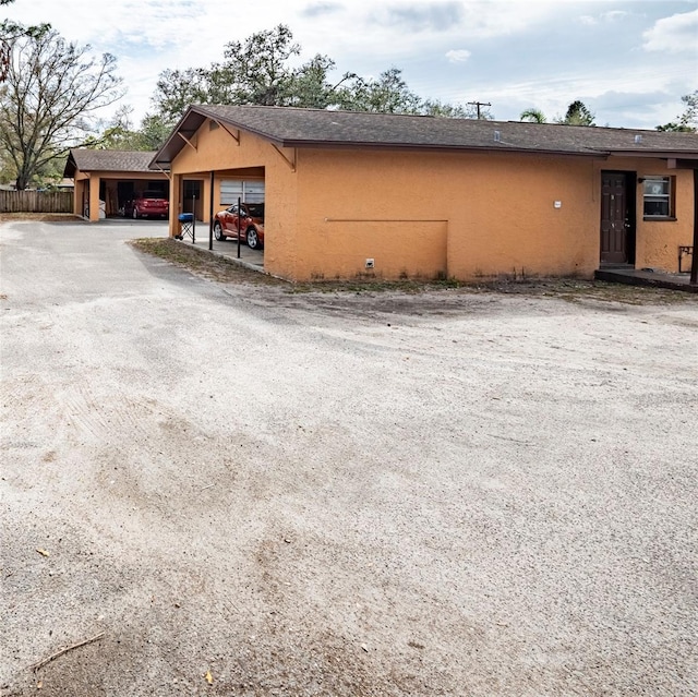 exterior space featuring fence