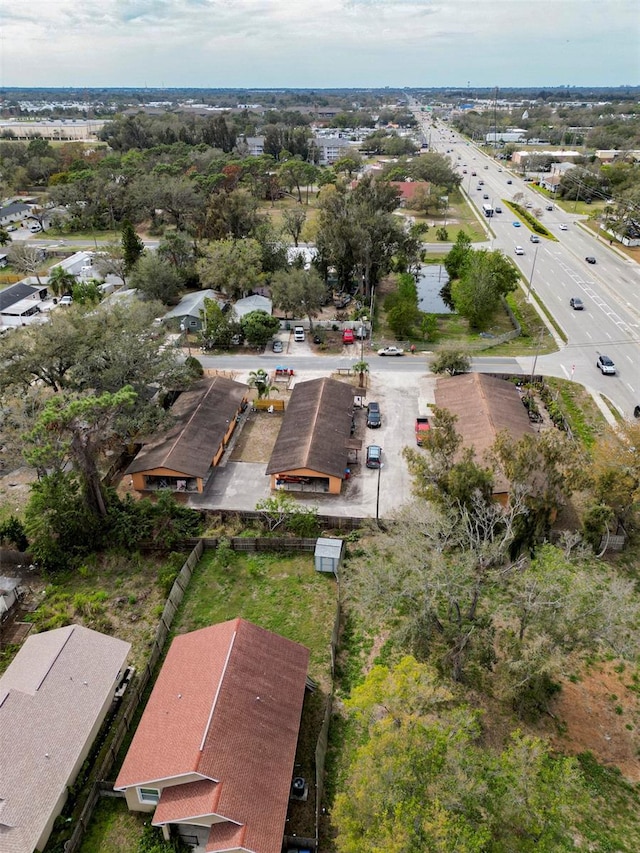 drone / aerial view with a residential view