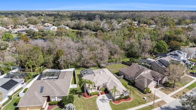 aerial view with a residential view