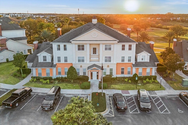 aerial view featuring a residential view