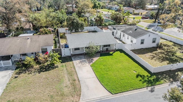 aerial view featuring a residential view