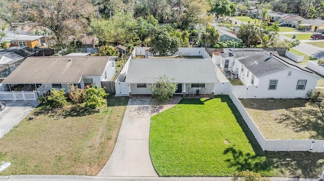 bird's eye view with a residential view