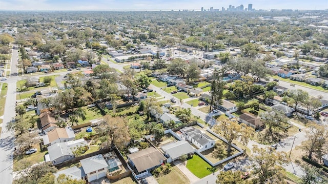 birds eye view of property with a residential view and a city view