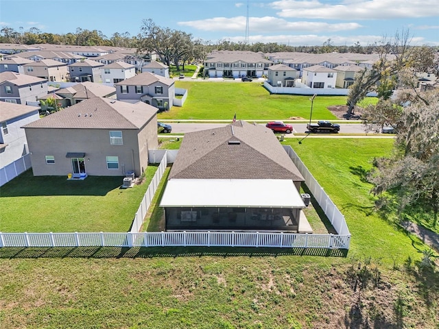 aerial view with a residential view