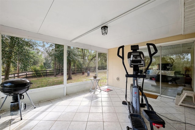 view of sunroom / solarium